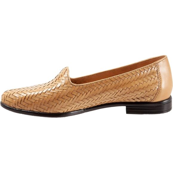 Trotters Womens Liz III Loafers US 8 WW Brown Woven Leather Slip-On NIB - Picture 2 of 13